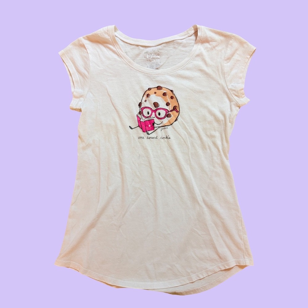 Y2K Justice One Smart Cookie Graphic Baby Tee Short Sleeve Scene #19